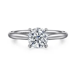 Gabriel & Co. Bena - 14K White Gold Round Solitaire Diamond Engagement Ring