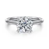 Hot Gabriel & Co. Bena - 14K White Gold Round Solitaire Diamond Engagement Ring