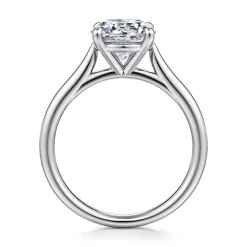 Hot Gabriel & Co. Bena - 14K White Gold Round Solitaire Diamond Engagement Ring