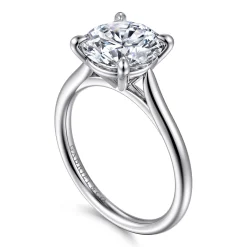 Sale Gabriel & Co. Bena - 14K White Gold Round Solitaire Diamond Engagement Ring