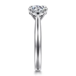 New Gabriel & Co. Bena - 14K White Gold Round Solitaire Diamond Engagement Ring