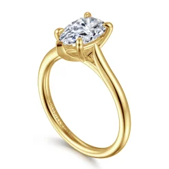 Hot Gabriel & Co. Bena - 14K Yellow Gold Pear Shape Solitaire Diamond Engagement Ring