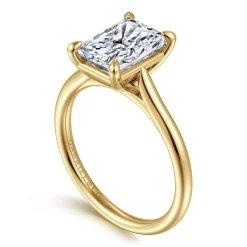 Hot Gabriel & Co. Bena - 14K Yellow Gold Radiant Cut Solitaire Diamond Engagement Ring