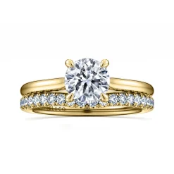 Best Gabriel & Co. Bena - 14K Yellow Gold Round Solitaire Diamond Engagement Ring