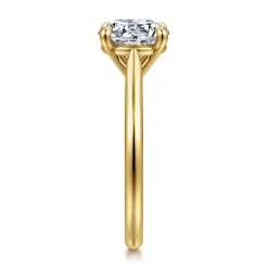 Hot Gabriel & Co. Bena - 14K Yellow Gold Round Solitaire Diamond Engagement Ring