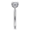 New Gabriel & Co. Blaise - 14K White Gold Cushion Cut Three Stone Diamond Engagement Ring