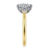Online Gabriel & Co. Blaise - 14K White-Yellow Gold Round Three Stone Diamond Engagement Ring