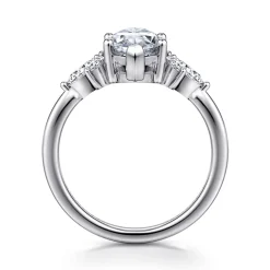Gabriel & Co. Bleine - 14K White Gold Marquise Shape Diamond Engagement Ring