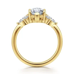 Best Gabriel & Co. Bleine - 14K Yellow Gold Marquise Shape Diamond Engagement Ring