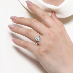 Sale Gabriel & Co. Bonnie - 14K White Gold Oval Hidden Halo Diamond Engagement Ring