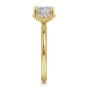 Sale Gabriel & Co. Bonnie - 14K Yellow Gold Cushion Hidden Halo Diamond Engagement Ring