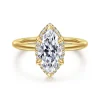 New Gabriel & Co. Bonnie - 14K Yellow Gold Marquise Shape Hidden Halo Diamond Engagement Ring