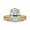 Best Gabriel & Co. Bonnie - 14K Yellow Gold Oval Hidden Halo Diamond Engagement Ring