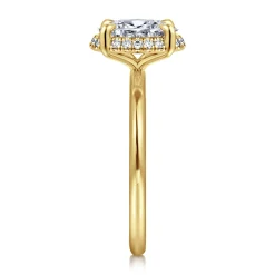 Online Gabriel & Co. Bonnie - 14K Yellow Gold Oval Hidden Halo Diamond Engagement Ring
