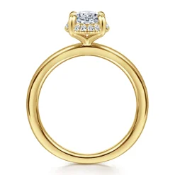 Online Gabriel & Co. Bonnie - 14K Yellow Gold Oval Hidden Halo Diamond Engagement Ring