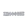 Sale Gabriel & Co. Bordeaux - 14K White Gold Princess Cut Shared Prong Diamond Eternity Band - 2.75 ct