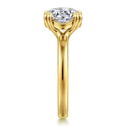 Hot Gabriel & Co. Brandi - 14K Yellow Gold Double Prong Round Diamond Engagement Ring