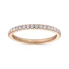 Hot Gabriel & Co. Brasilia - 14K Rose Gold Micro Pave Diamond Eternity Band - 0.5 ct