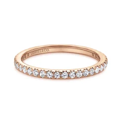 Hot Gabriel & Co. Brasilia - 14K Rose Gold Micro Pave Diamond Eternity Band - 0.5 ct