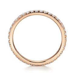 Hot Gabriel & Co. Brasilia - 14K Rose Gold Micro Pave Diamond Eternity Band - 0.5 ct