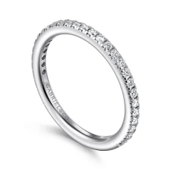 Gabriel & Co. Brasilia - 14K White Gold Diamond Wedding Band - 0.35 ct