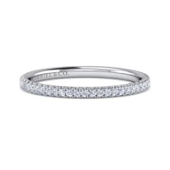 Sale Gabriel & Co. Brasilia - 14K White Gold Diamond Wedding Band - 0.2 ct