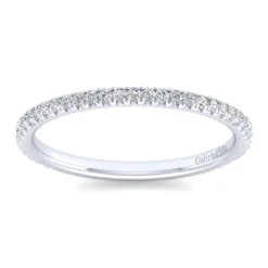 Sale Gabriel & Co. Brasilia - 14K White Gold Diamond Wedding Band - 0.2 ct