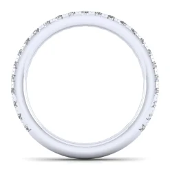 Clearance Gabriel & Co. Brasilia - 14K White Gold Diamond Wedding Band - 0.55 ct