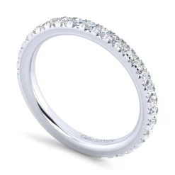 Clearance Gabriel & Co. Brasilia - 14K White Gold Diamond Wedding Band - 0.55 ct