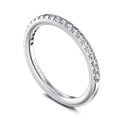 Discount Gabriel & Co. Brasilia - 14K White Gold Diamond Wedding Band - 0.25 ct