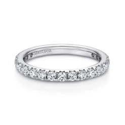 Discount Gabriel & Co. Brasilia - 14K White Gold Micro Pave Diamond Eternity Band - 1 ct
