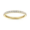Hot Gabriel & Co. Brasilia - 14K Yellow Gold Micro Pave Set Diamond Eternity Band - 0.5 ct
