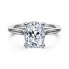 Discount Gabriel & Co. Bravo - 14K White Gold Elongated Cushion Solitaire Diamond Engagement Ring