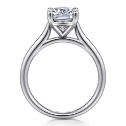 Discount Gabriel & Co. Bravo - 14K White Gold Elongated Cushion Solitaire Diamond Engagement Ring