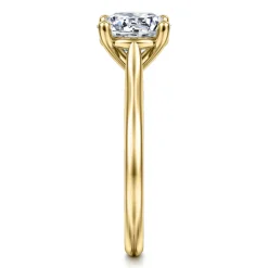 Outlet Gabriel & Co. Bravo - 14K Yellow Gold Round Solitaire Diamond Engagement Ring