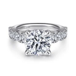 Gabriel & Co. Briella - 18K White Gold Round Diamond Engagement Ring