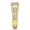Gabriel & Co. Brinne - 14K Yellow Gold Three Row Oval Diamond Engagement Ring