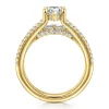 Online Gabriel & Co. Brinne - 14K Yellow Gold Three Row Pear Shape Diamond Engagement Ring