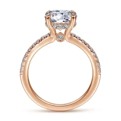 Hot Gabriel & Co. Broderick - 14K Rose Gold Round Diamond Engagement Ring