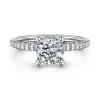 Hot Gabriel & Co. Broderick - 14K White Gold Cushion Cut Diamond Engagement Ring