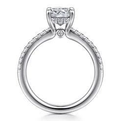 Hot Gabriel & Co. Broderick - 14K White Gold Cushion Cut Diamond Engagement Ring