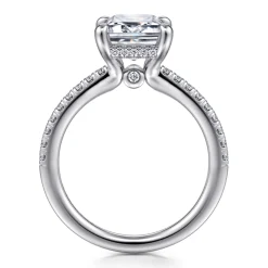 Online Gabriel & Co. Broderick - 14K White Gold Emerald Cut Diamond Engagement Ring