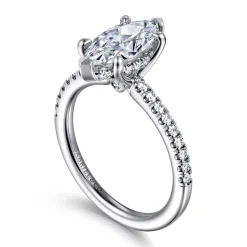 Gabriel & Co. Broderick - 14K White Gold Marquise Shape Diamond Engagement Ring
