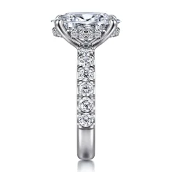 Best Gabriel & Co. Broderick - 14K White Gold Oval Diamond Engagement Ring