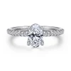 Sale Gabriel & Co. Broderick - 14K White Gold Oval Diamond Engagement Ring