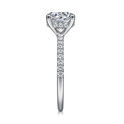 Outlet Gabriel & Co. Broderick - 14K White Gold Round Diamond Engagement Ring