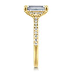Gabriel & Co. Broderick - 14K Yellow Gold Emerald Cut Diamond Engagement Ring
