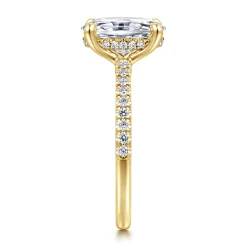 Best Gabriel & Co. Broderick - 14K Yellow Gold Oval Diamond Engagement Ring