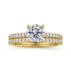 Sale Gabriel & Co. Broderick - 14K Yellow Gold Round Diamond Engagement Ring