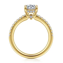 Sale Gabriel & Co. Broderick - 14K Yellow Gold Round Diamond Engagement Ring
